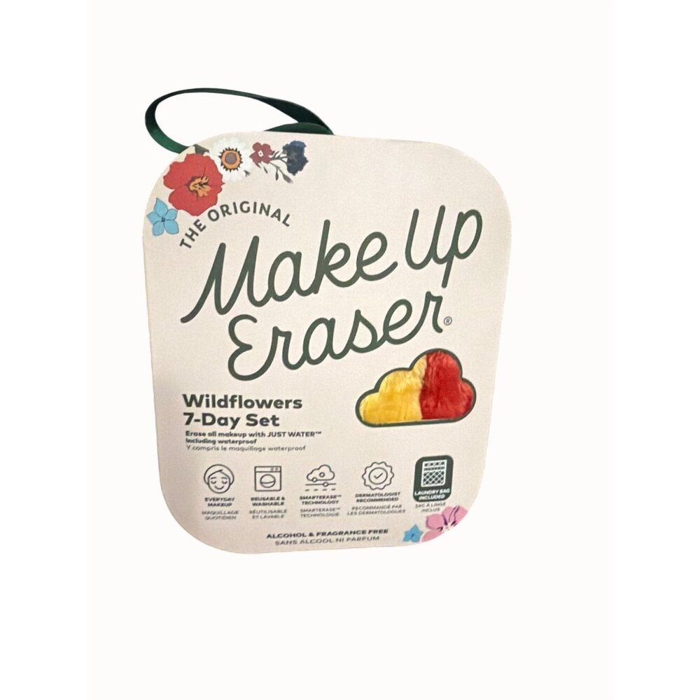 MakeUp Eraser Wildflowers 7-Day Set Reusable Makeup Removing Pads New